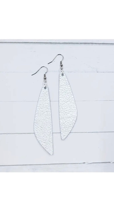 FINAL SALE--Earrings Leather Wing